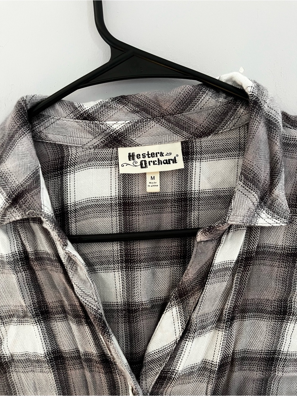 Hester & Orchard Black & White Plaid Button-Down Shirt - Picture 5 of 6